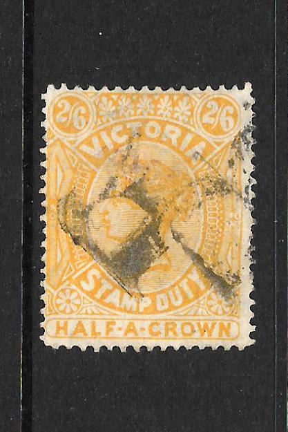 VICTORIA  1884  2/6  QV  STAMP DUTY     FU    SG 292