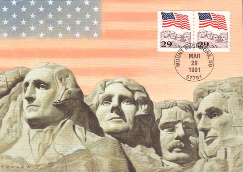 #2523 Flag over Mt. Rushmore Maxi FDC