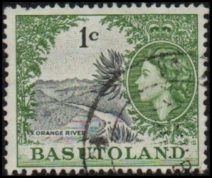 Basutoland 87 - Used - 1c Orange River (wmk 314) (1964) (cv $0.35) +