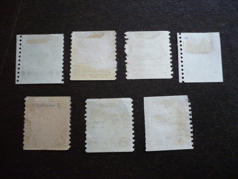 Stamps - USA - Scott# 597-602, 723 - Used 7 Stamps Coils