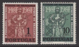 PORTUGAL SG1263/4 1965 500th ANNIV OF BRAGANZA MNH