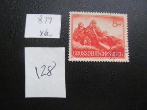 Germany 1944 USED MI. 877yb  WHITE GUM 65 EUROS (128)