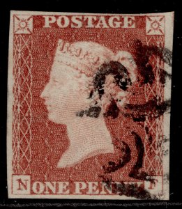 GB QV SG8, 1d red-brown BLACK MX PLATE 30, FINE USED. Cat £65. NF 