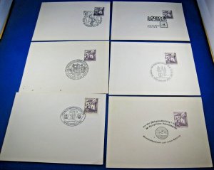 AUSTRIA 12 DIFFERNT CANCELLATIONS  -  SCOTT #618A  -  1971 to 1979       (CA-11)