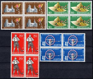 Switzerland Scott # 351 - 354, mint hr, b/4