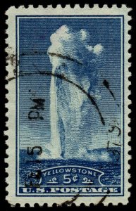 U.S. Scott #744: 1934 5¢ Yellowstone, Used, VF