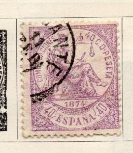 Spain 1873-74 Early Issue Fine Used 40c. 265385