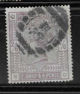 GB #96 2sh/6p Victoria,Lilac (U)  VC $165.00