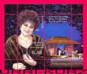 MOLDOVA 2007 Famous People Woman Opera Singer Maria Bieshu s-s Sc573 Mi600 MNH