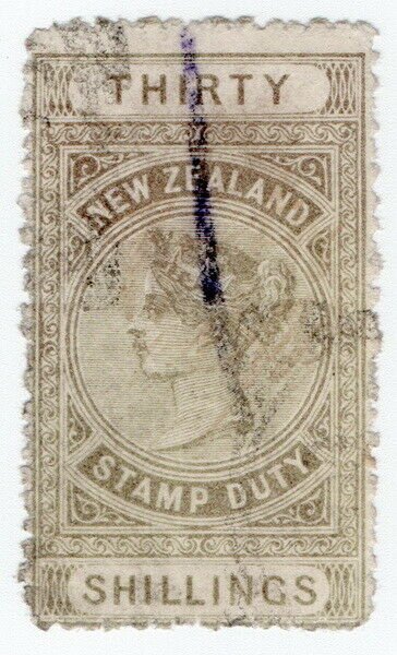 (I.B) New Zealand Revenue : Stamp Duty 30/-