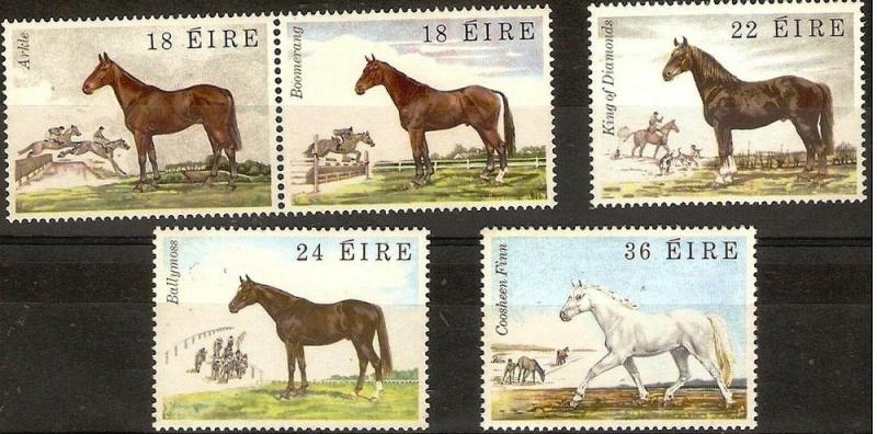 Ireland - 1981 Famous Irish horses set MNH   #505-9