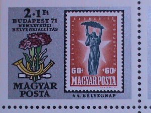 HUNGARY1971 SC#B293  CENTENARY OF 1ST HUNGARIAN STAMPS-:MNH S/S VERY FINE