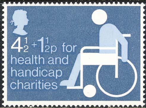 Great Britain 1975 Sc B1 Wheelchair Handicapped Stamp MNH