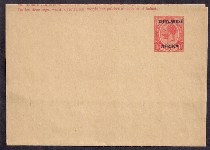 SOUTH WEST AFRICA (Zuid-West) postal stationery wrapper Mint, for newspapers.