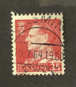 Denmark  1963 Scott 387 used - 35o,  King Frederik IX