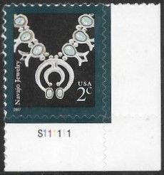 U.S.#3753 Navajo Jewelry 2c (2007) PNS, MNH.