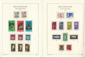 Germany DDR Stamp Collection on 24 Hingless Lighthouse Pages, 1965-67, JFZ