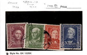Germany, Postage Stamp, #B310-B313 Used, 1949 St Elisabeth (AF)