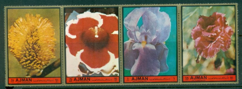 Ajman 1972 Mi#2144-2147 Flowers, Mixed species MLH