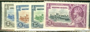 JS: British Guiana 223-6 MNH CV $32.50