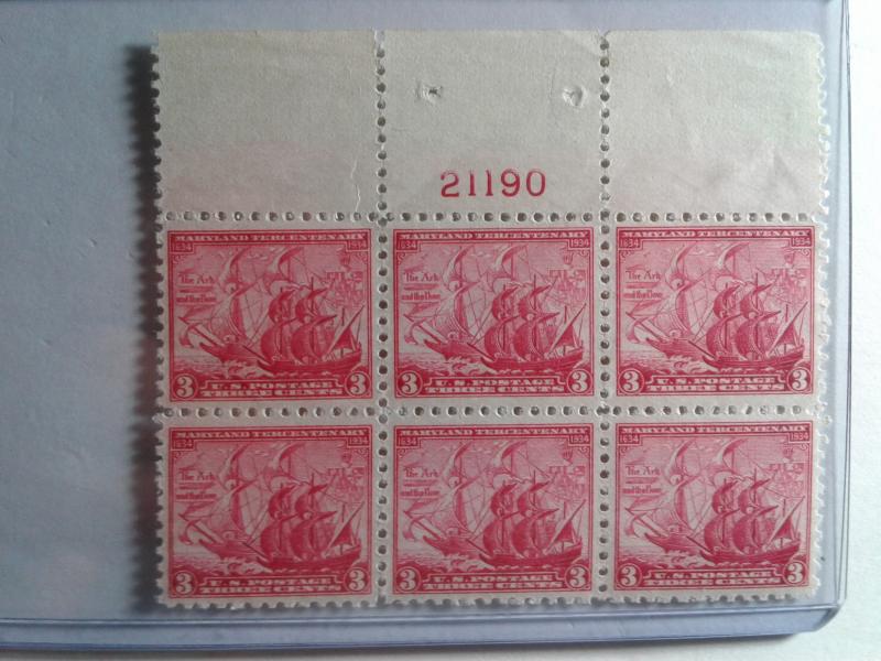 SCOTT # 736 MINT NEVER HINGED PLATE BLOCK OF 6 VERY NICE