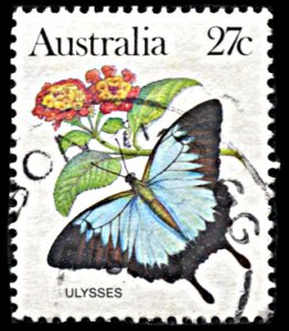 Australia 875, used, Ulysses Butterfly