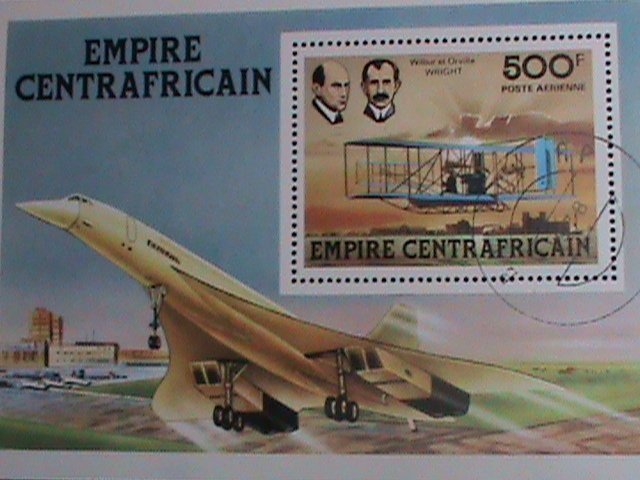 Central Africa Stamp-1978 The Wright Brothers & Glider  CTO-S/S sheet