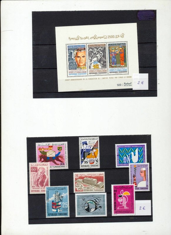 Tunisia MNH +MH Airs Art Sheets (Apprx 90 Stamps) ZZ 335