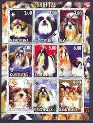 KAMCHATKA - 2001 - Shih Tzu Dogs - Perf 9v Sheet-Mint Never Hinged-Private Issue