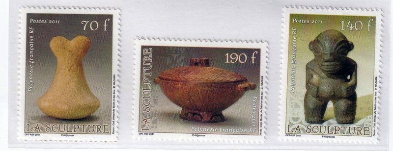 French Polynesia 2011 - Carved Items    - MNH set   # 1055-1057