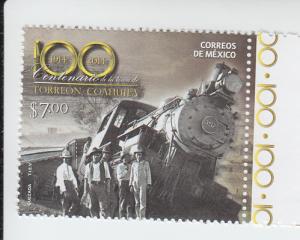 2014 Mexico Torreon - Coahuila Railway (Scott 2864) MNH