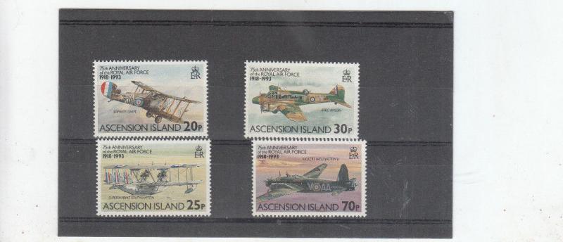 ASCENSION ISLAND 1993 75TH RAF SET UMM/MNH