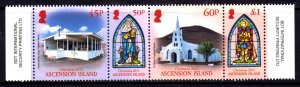 Ascension Island 2013 Churches Complete Mint MNH Set Strip SC 1109
