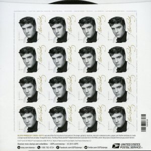 ​(S) USA Sc#5009 Elvis Presley Music Icon Full Sheet of 16 stamps  MNH