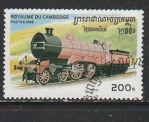 1996 Cambodia - Sc 1508 - used VF - 1 single - Locomotives