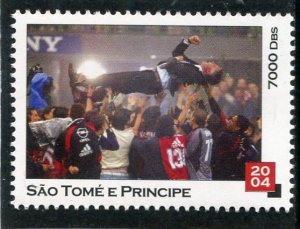 Sao Tome & Principe 2004 FOOTBALL AC MILAN 1 stamp Perforated Mint (NH)