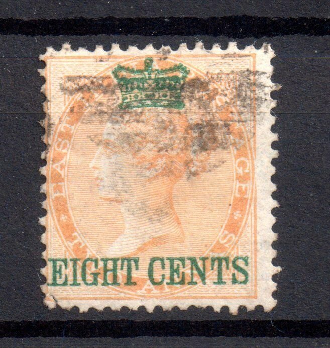 Straits Settlements 1867 8c on 2A fine used SG6 WS15556