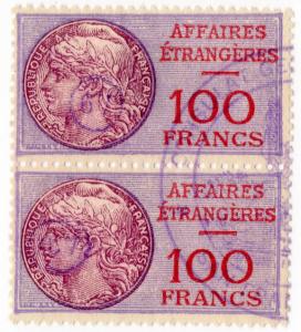 (I.B) France Revenue : Consular Service 100F (Affaires Etrangeres)