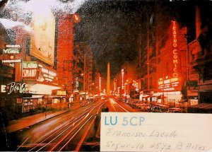 1971 BUENOS AIRES THEATER Amateur Radio QSL Card 15818-