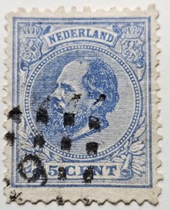 Stamp Europe Netherlands Series of 1872-88 King William III A5 #23 used