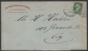 Canada - Sep 23, 1892 Halifax, NS Duplex Cancel on Local Delivery Cover
