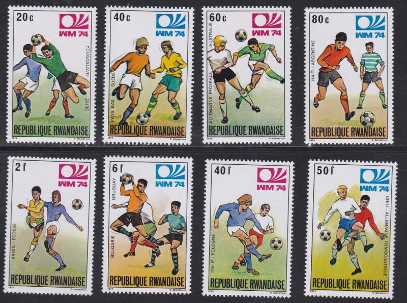 Rwanda # 579-586, World Cup Soccer, Mint NH, 1/2 Cat