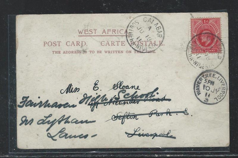 SOUTHERN NIGERIA  (P2709B) 1911   KE 1D PPC TO ENGLAND