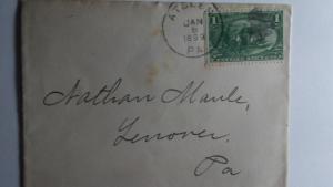 SCOTT # 285  POSTAL HISTORY 1899