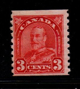 Canada Sc  183 1931 3 c deep red G V Arch issue coil stamp mint