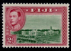 FIJI GVI SG255a, 2d green & magenta, LH MINT.