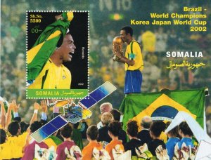 Somalia 2002 World Cup Football Korea-Japan Brazil Champion/SPACE S/S PERFORATED