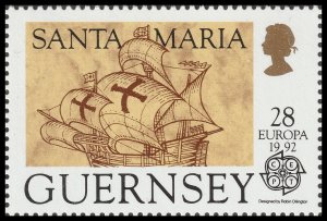 Guernsey 559 Christopher Columbus Pinta 28p single MNH 1992