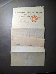 1941 England British Channel Islands Bisect Stamp Cover Guernsey to Jersey CI