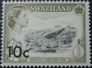 Swaziland 1961 Ten Cents overprint SG 73 mint